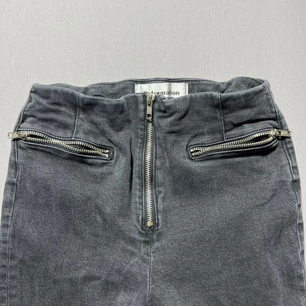 Reformation Women's Charcoal Gray Argentine Wash Denim Niki Skinny Jeans Size 26